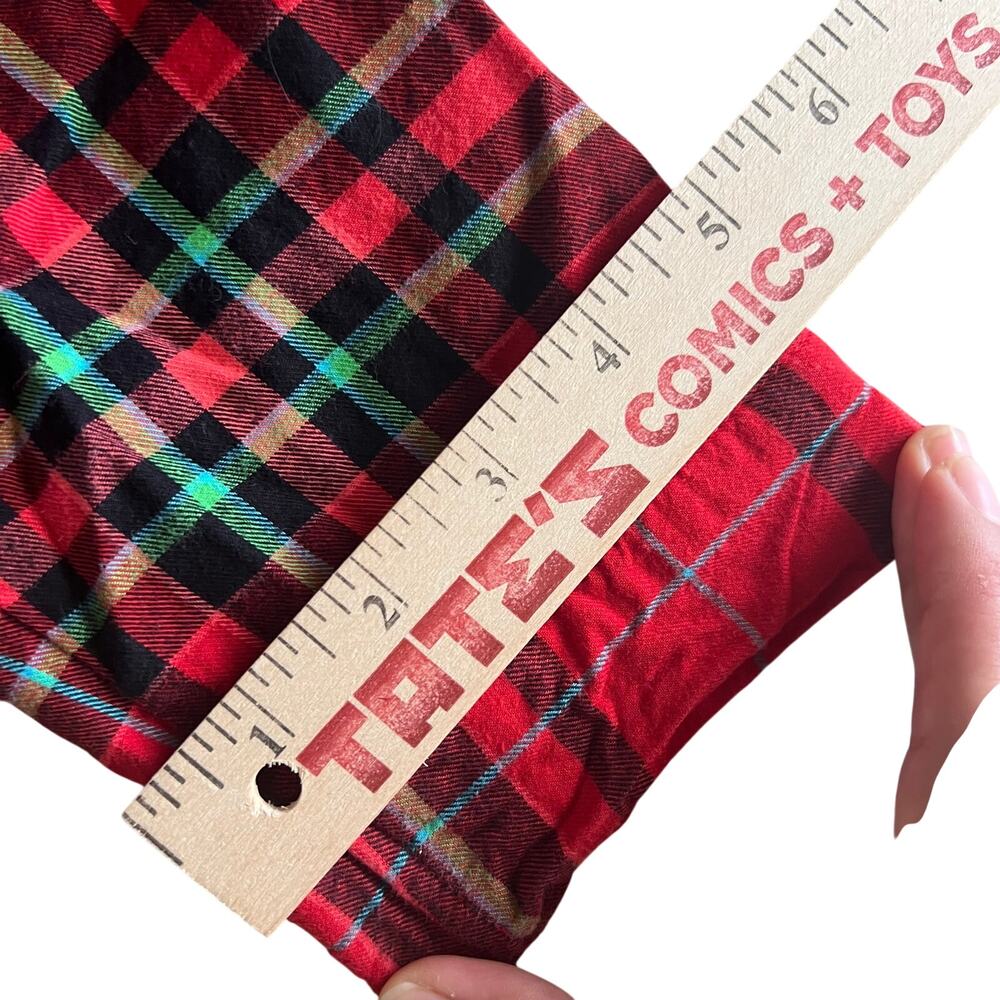 Wondershop at Target Women’s Red Plaid Flannel Sleep Shirt Size M 100% Cotton - Picture 5 of 8